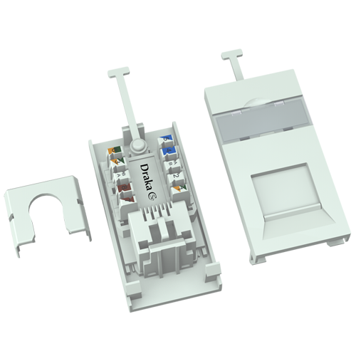 Cat5e UTP Module EuroMod 25x50 Punchdown 110/LSA - White - 24