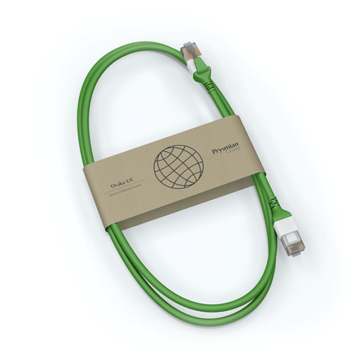 Cat.6a Dual Boot U/FTP 26AWG 500 MHz, Stranded Copper Patch Cord - Green - 0.5m